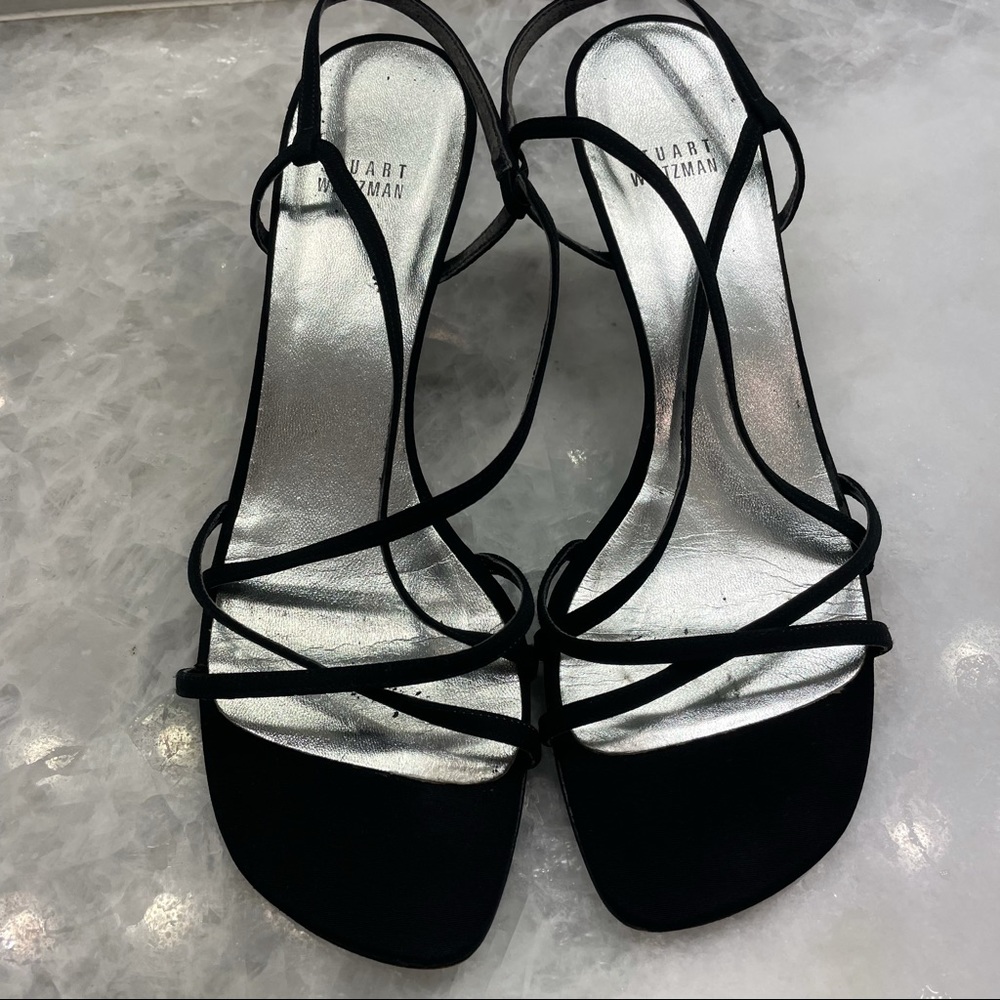 STUART WEITZMAN, Strappy Kitten Heel, Size 10